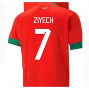 Günstige Morocco WM 2022 Fußballtrikots Hakim Ziyech 7 Heimtrikot..